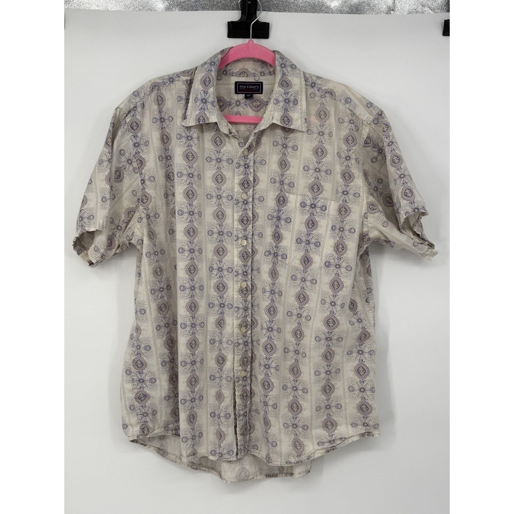 Steve & Barry's Men's Short Sleeve Button Up XL